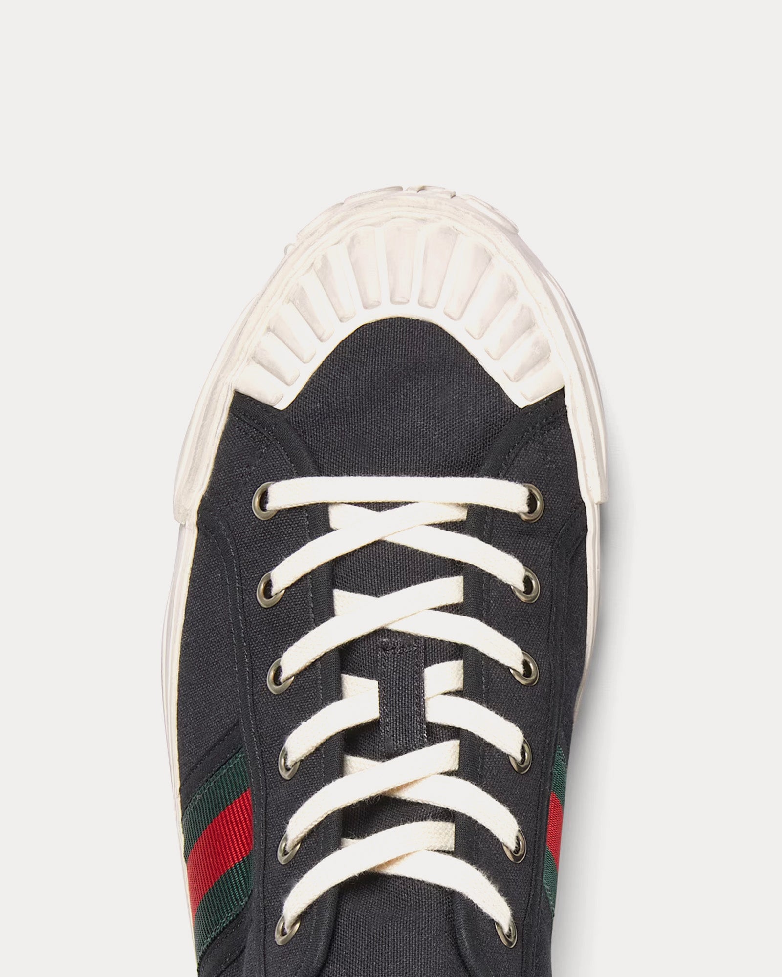 Gucci Sneaker with Web Cotton Black Low Top Sneakers - 4