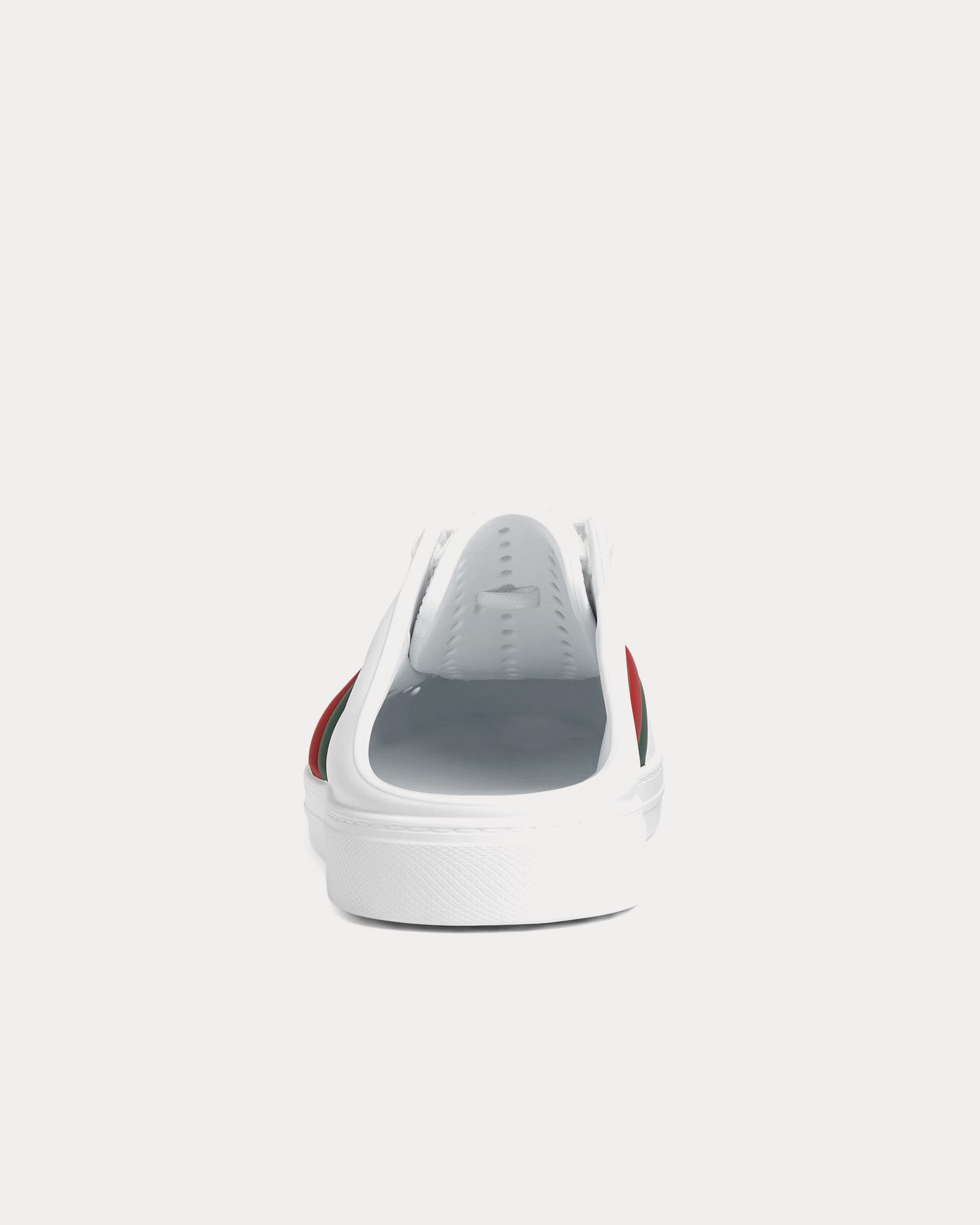 Gucci Ace with Web Rubber White Mules - 3