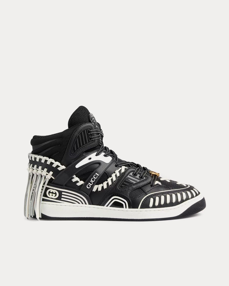 Gucci Yankees Basket Demetra Black / White High Top Sneakers - 1