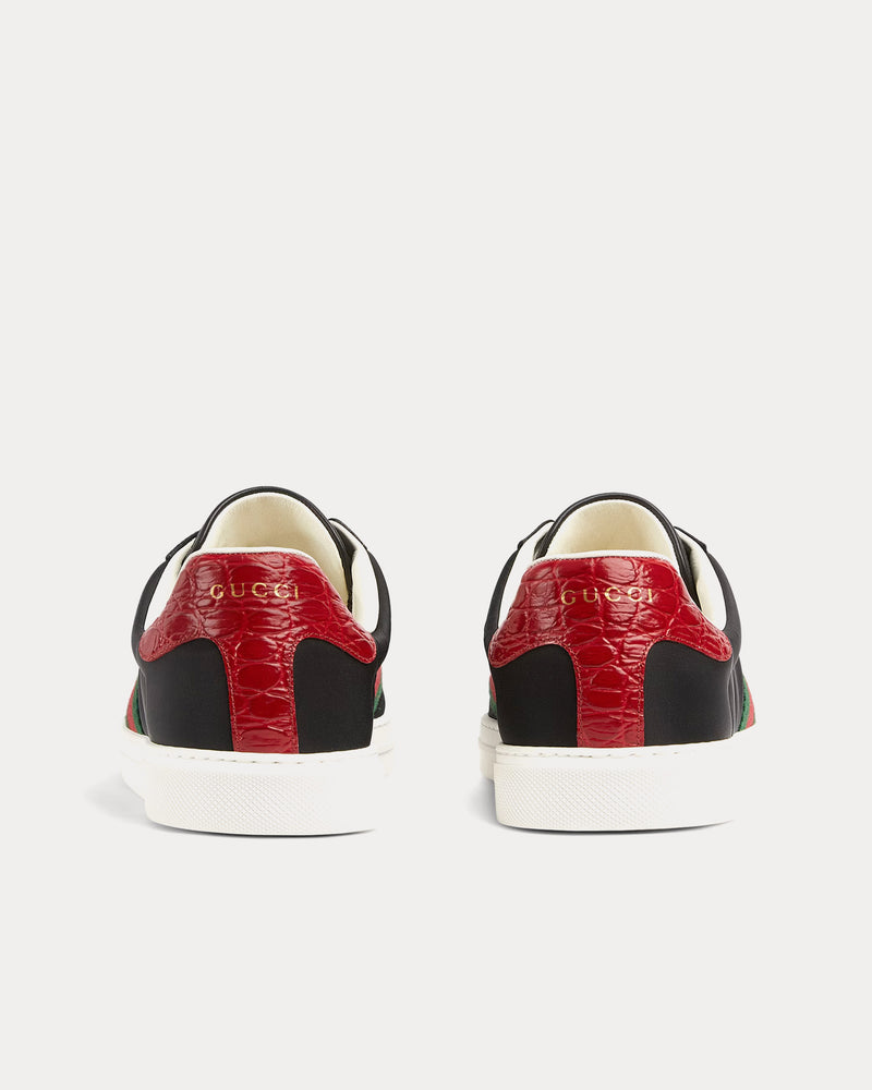 Gucci Ace with Web Nylon Black Low Top Sneakers - 3