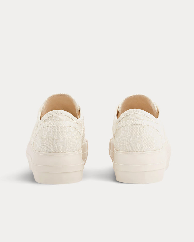 Gucci Chunky GG Canvas White Low Top Sneakers - 3