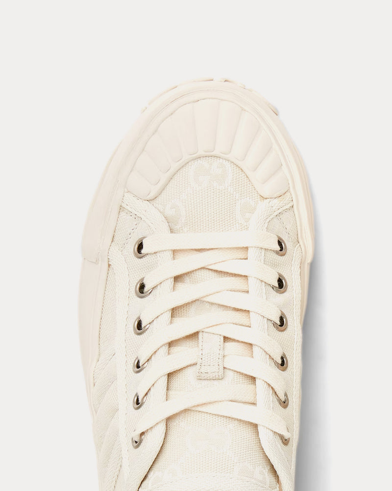 Gucci Chunky GG Canvas White Low Top Sneakers - 5