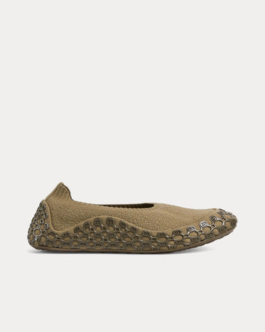 Gucci Elastic Fabric Light Brown Slip Ons