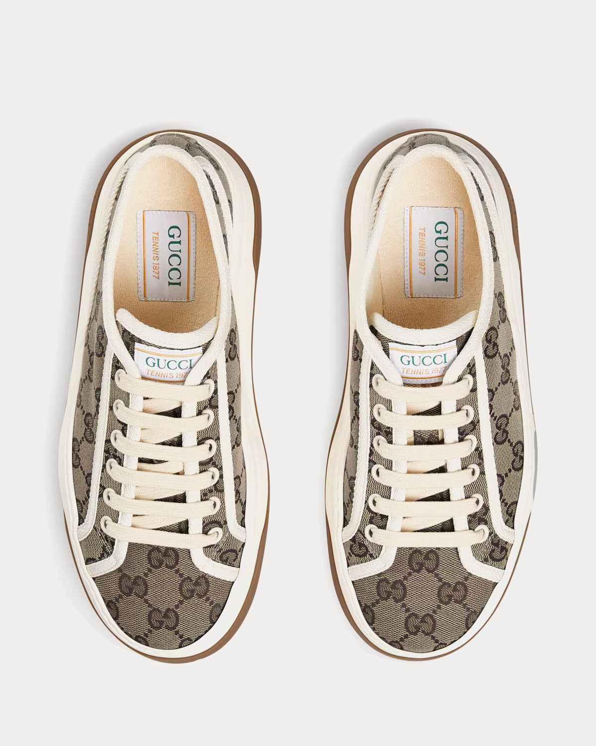 Gucci GG Original Canvas Beige / Ebony Low Top Sneakers - 2