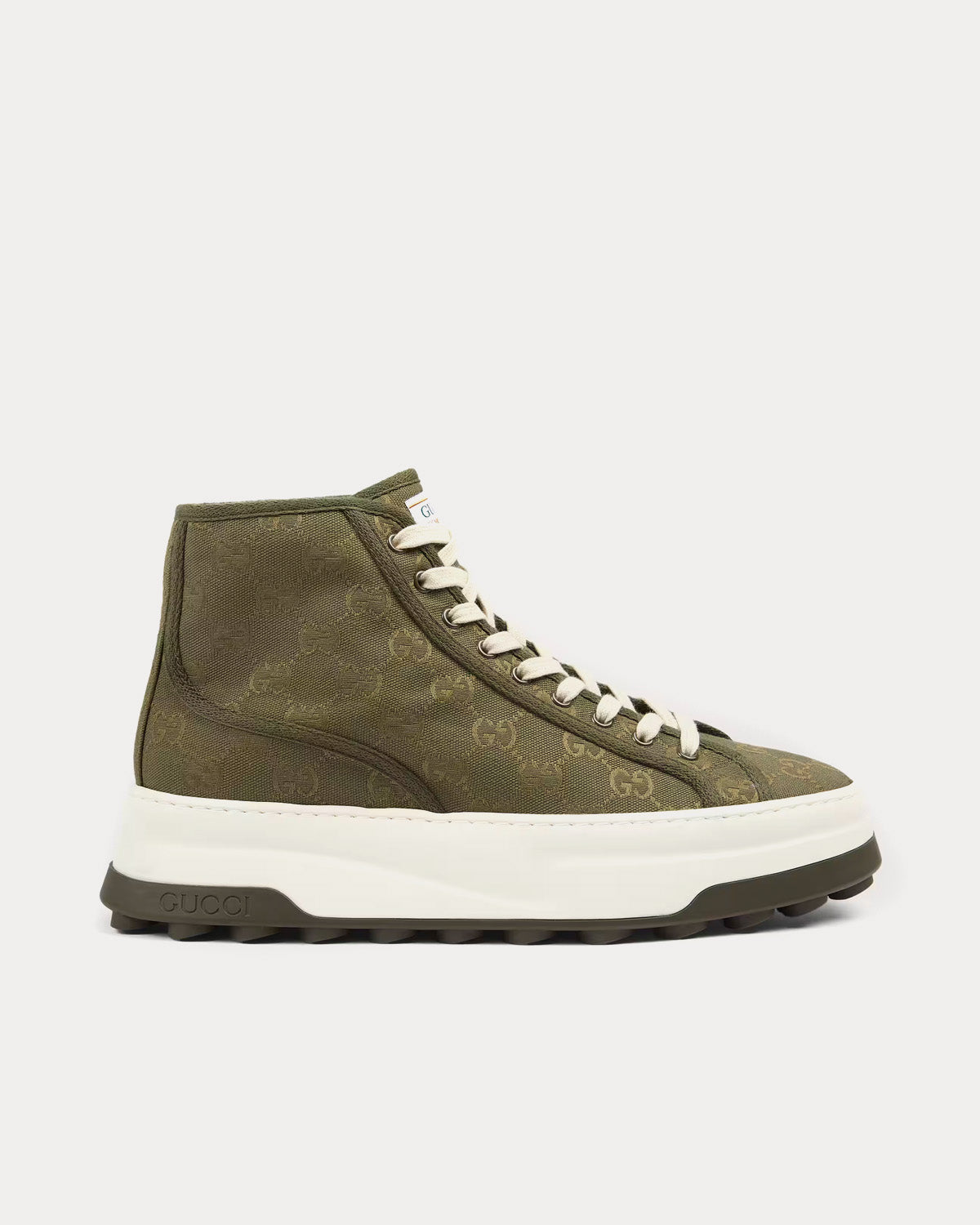 Gucci GG Original Canvas Green High Top Sneakers - 1