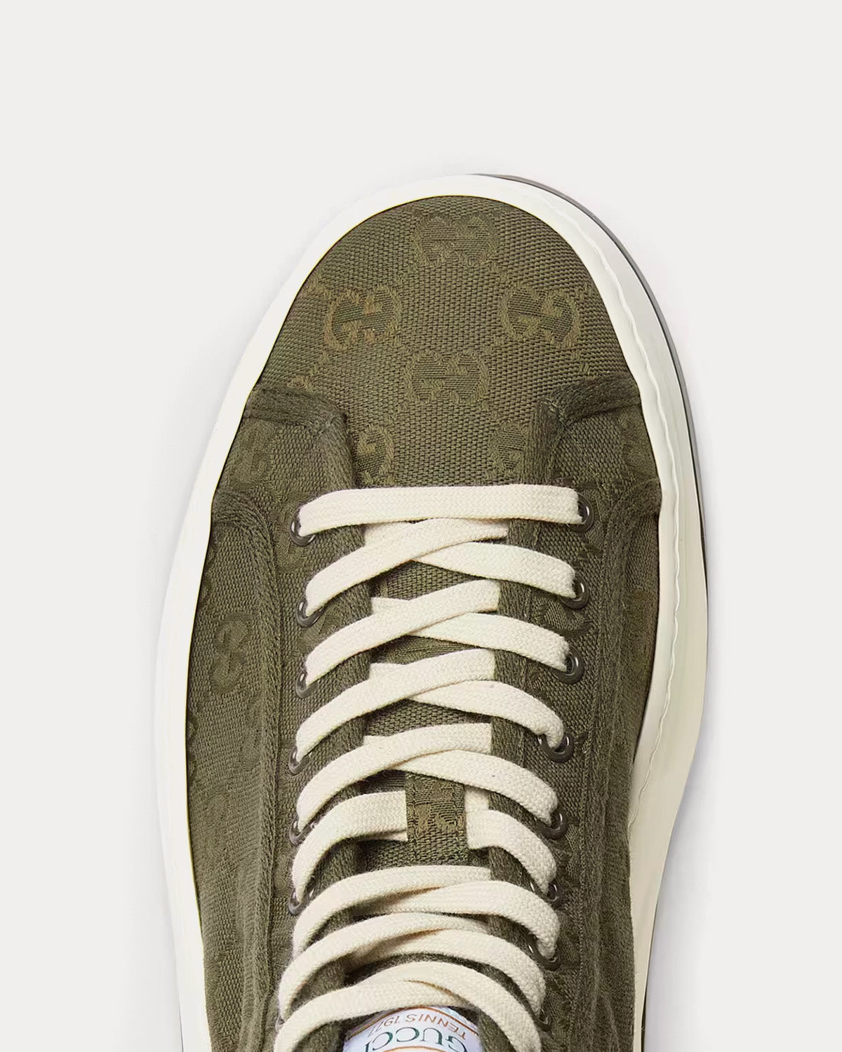 Gucci GG Original Canvas Green High Top Sneakers - 4