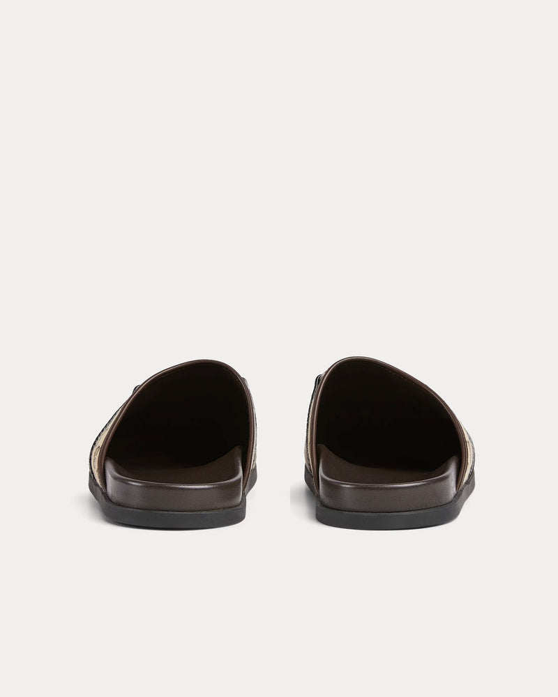 Gucci Horsebit Original GG Canvas Beige / Ebony Mules - 4