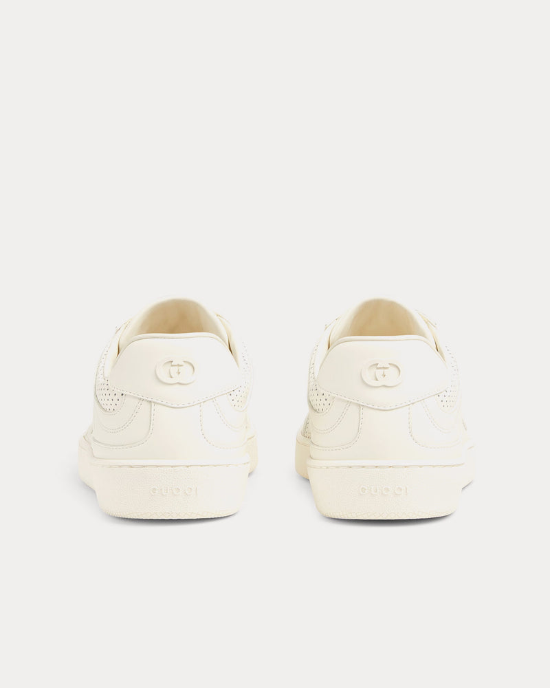 Gucci Interlocking G Leather White Low Top Sneakers - 3