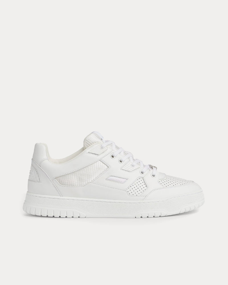 Gucci Interlocking G Perforated Leather White Low Top Sneakers - 1