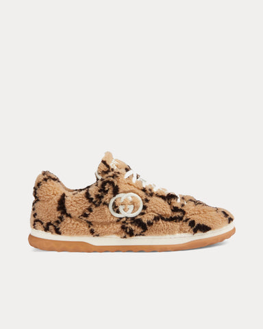 Gucci Mac80 GG Merino Effect Fabric Beige / Ebony Low Top Sneakers