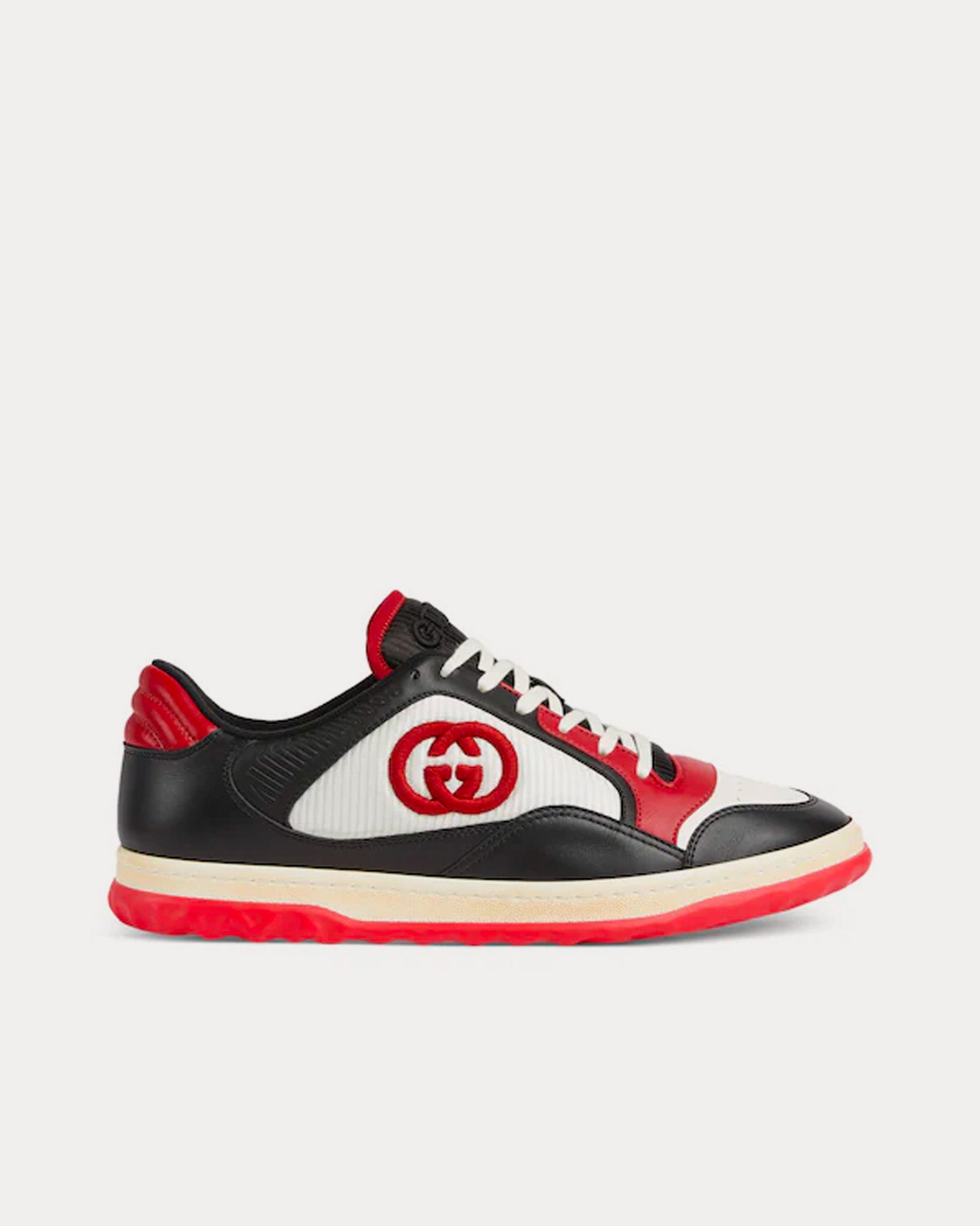 Gucci MAC80 Leather Black / White / Red Low Top Sneakers - 1