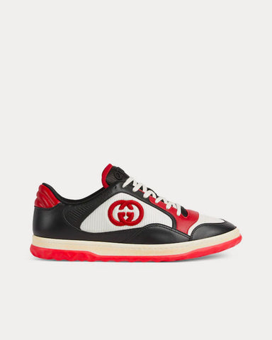 Gucci MAC80 Leather Black / White / Red Low Top Sneakers