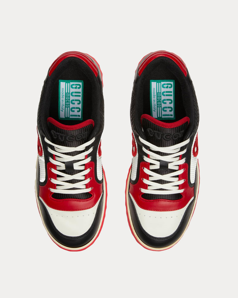 Gucci MAC80 Leather Black / White / Red Low Top Sneakers - 2