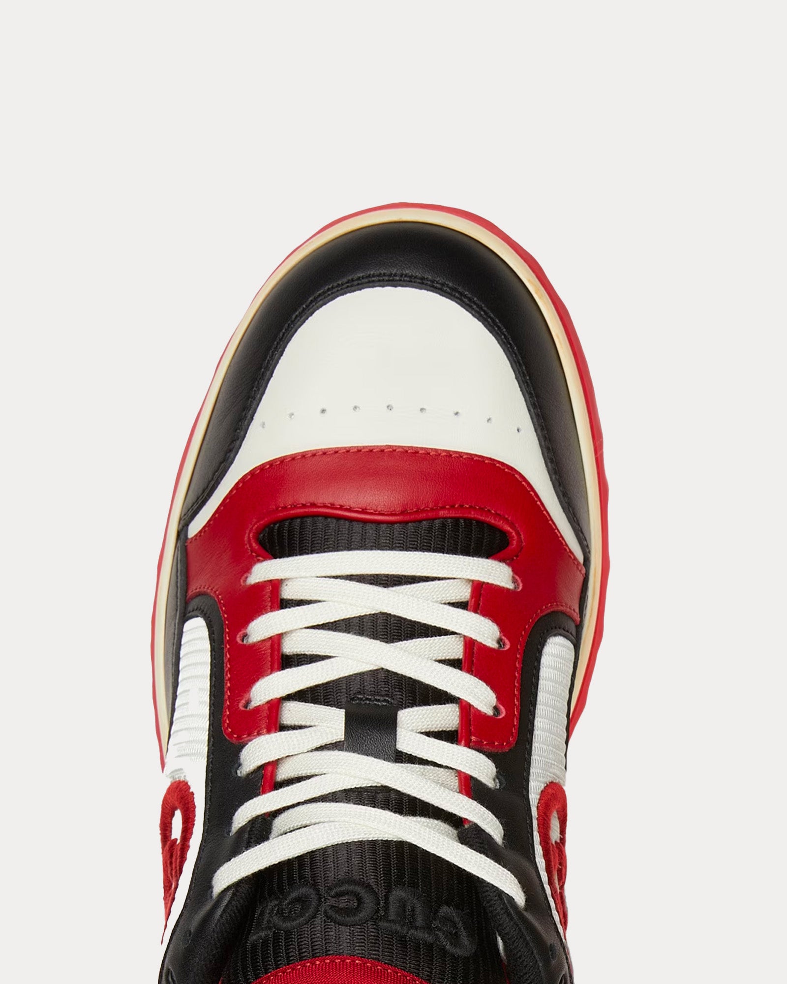 Gucci MAC80 Leather Black / White / Red Low Top Sneakers - 4