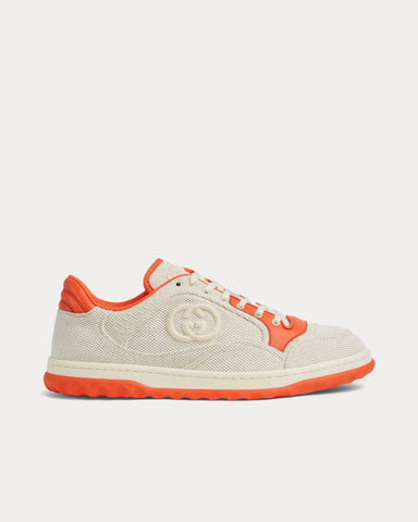 Gucci MAC80 Canvas Beige / Orange Low Top Sneakers