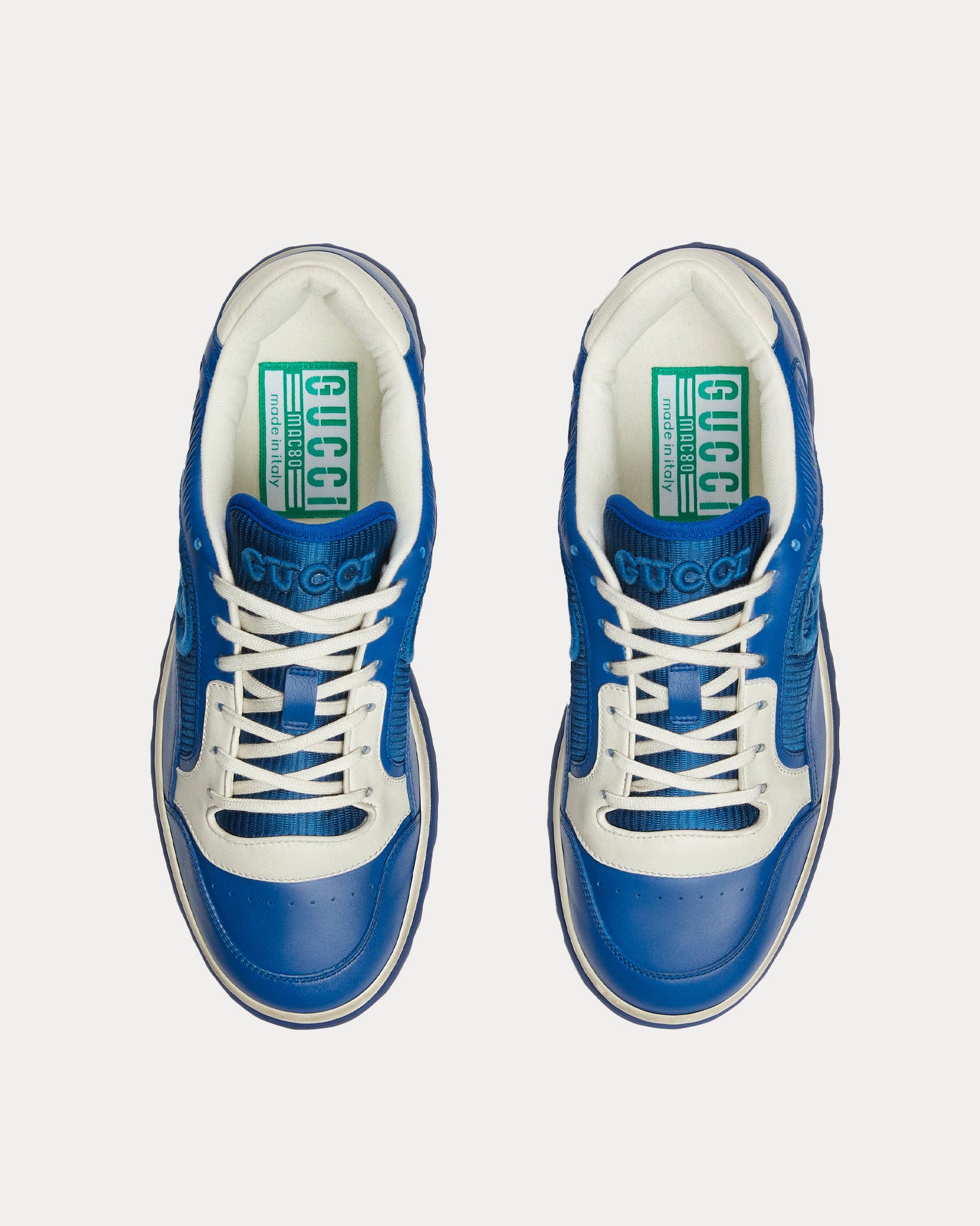 Gucci MAC80 Leather Blue Low Top Sneakers - 2