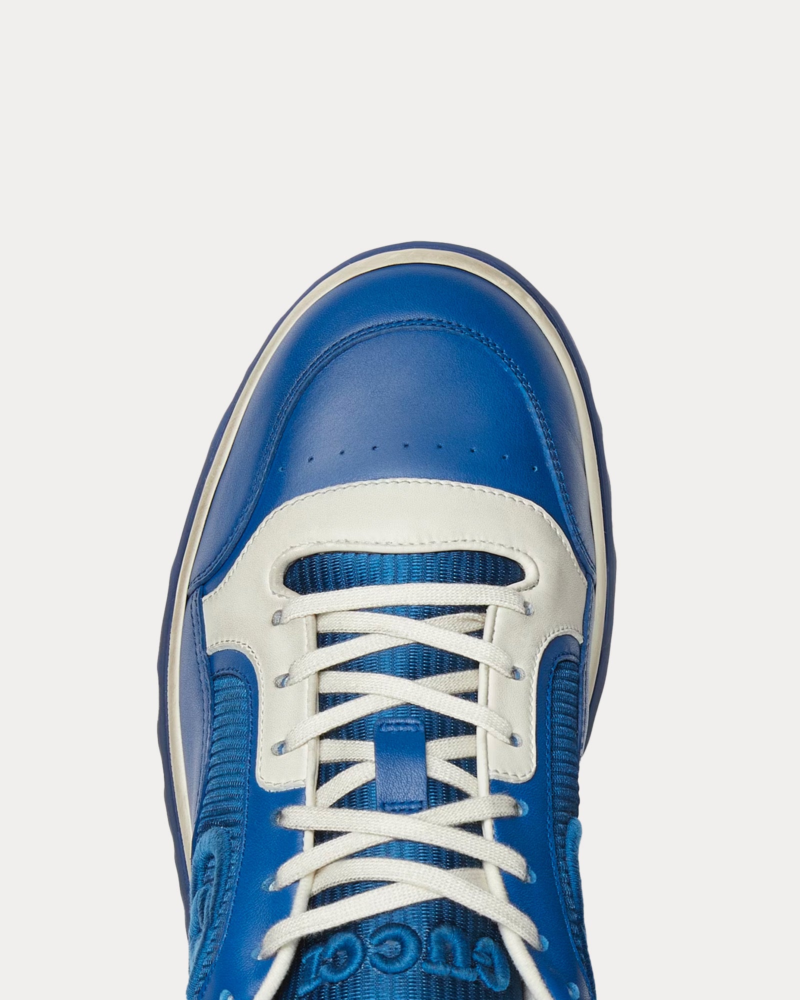 Gucci MAC80 Leather Blue Low Top Sneakers - 5