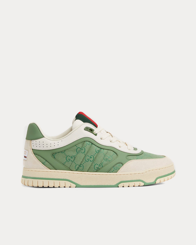 Gucci Re-Web with GG Canvas Green Low Top Sneakers - 1