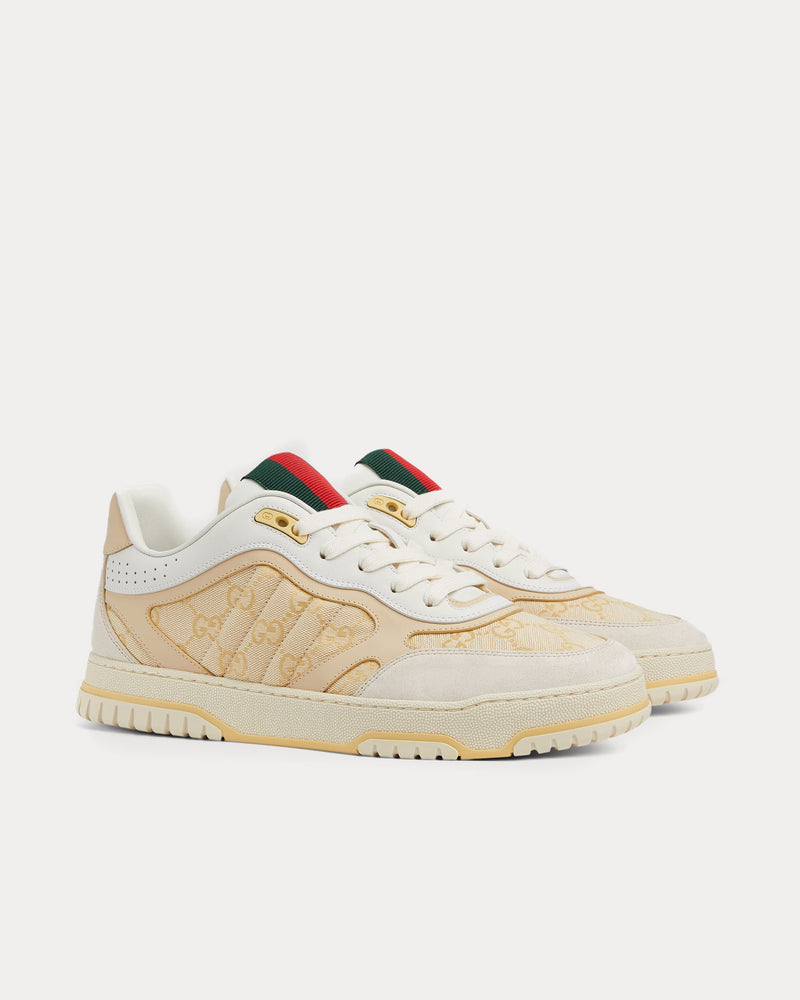 Gucci Re-Web with GG Canvas Light Beige Low Top Sneakers - 3