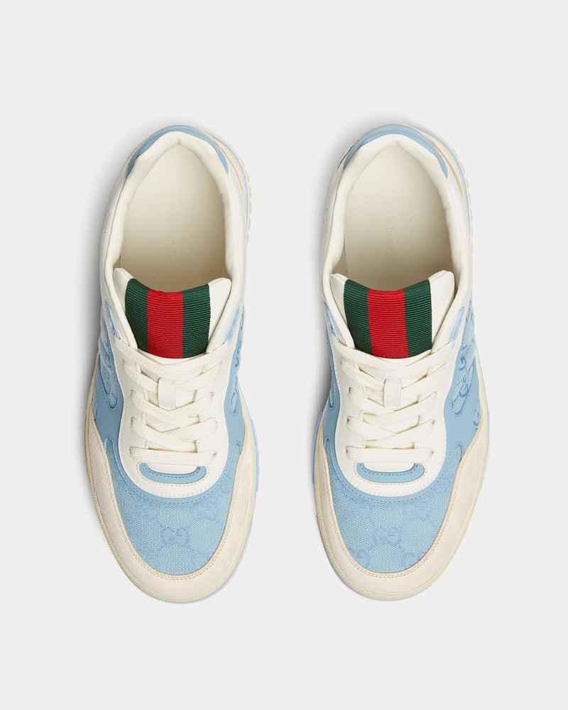 Gucci Re-Web with GG Canvas Light Blue Low Top Sneakers - 2