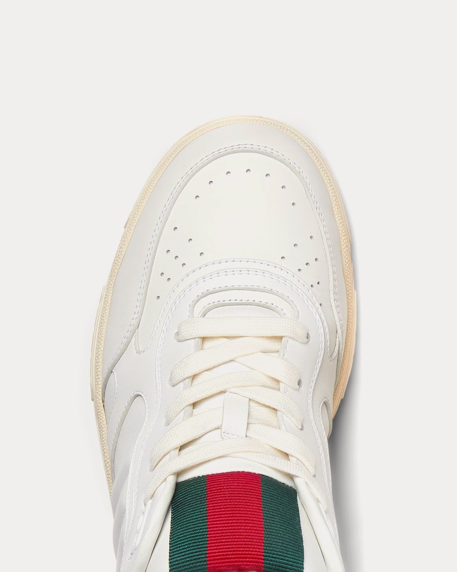 Gucci Re-Web Leather White Low Top Sneakers - Sneak in Peace