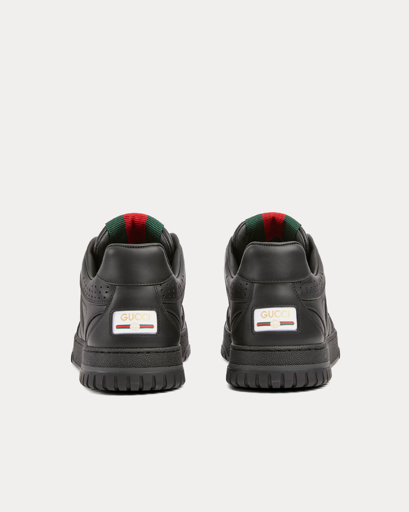 Gucci Re-Web Leather Black Low Top Sneakers - 4