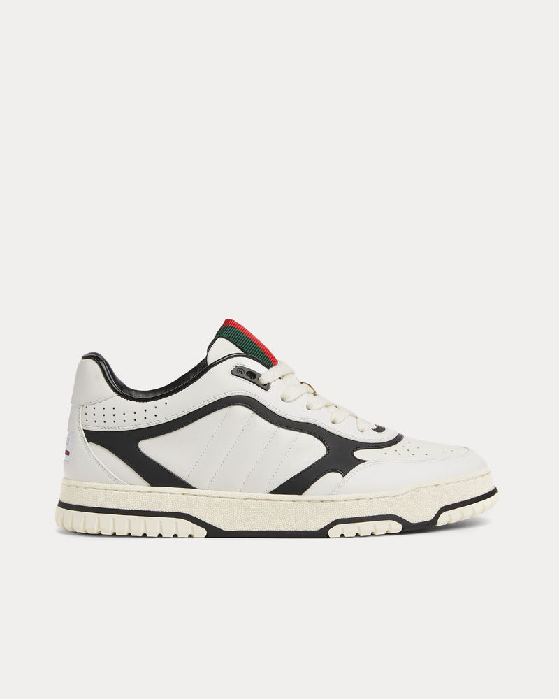 Gucci Re-Web Leather White / Black Low Top Sneakers - 1