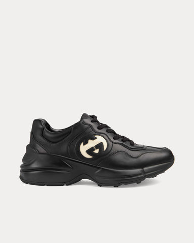 Gucci Rhyton Interlocking G Black Low Top Sneakers