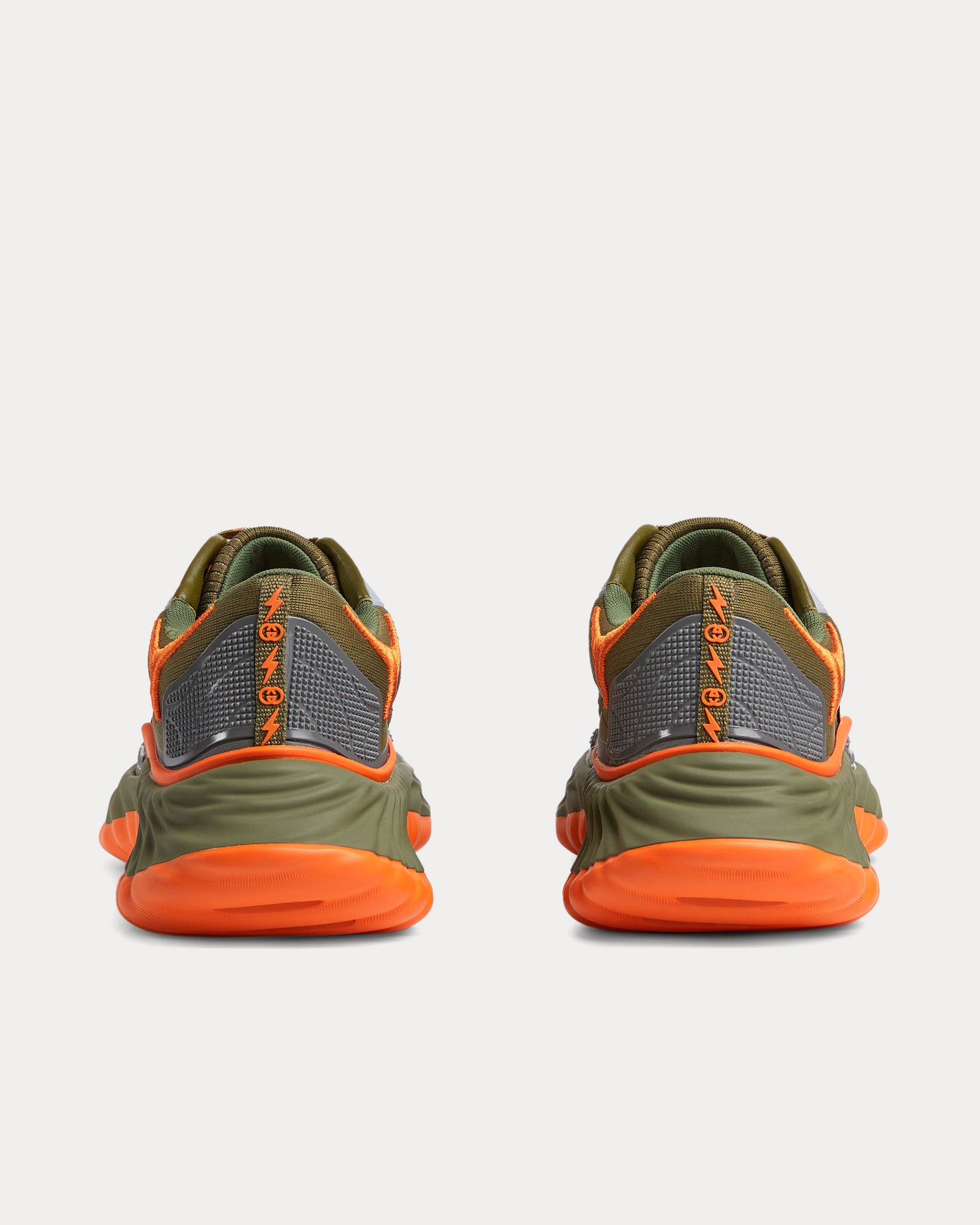 Gucci Ripple Mesh Green / Orange Low Top Sneakers - 4