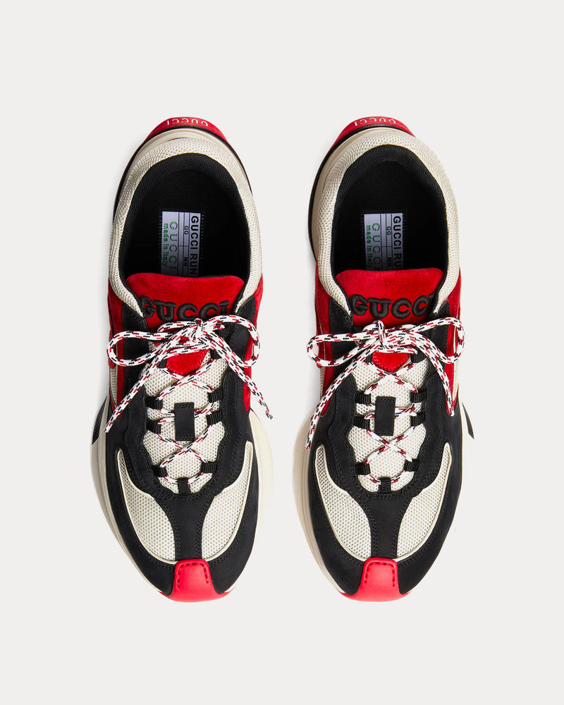 Gucci Run GG Suede Black / Red / White Low Top Sneakers - 2