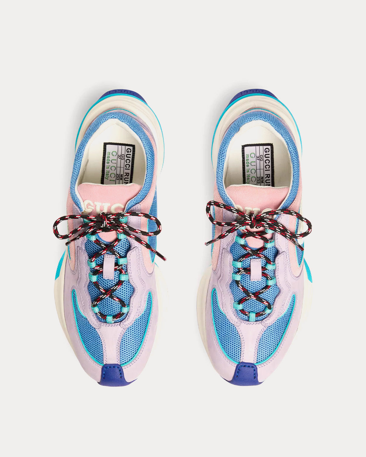 Gucci Run Suede Lilac / Light Pink Low Top Sneakers - 2