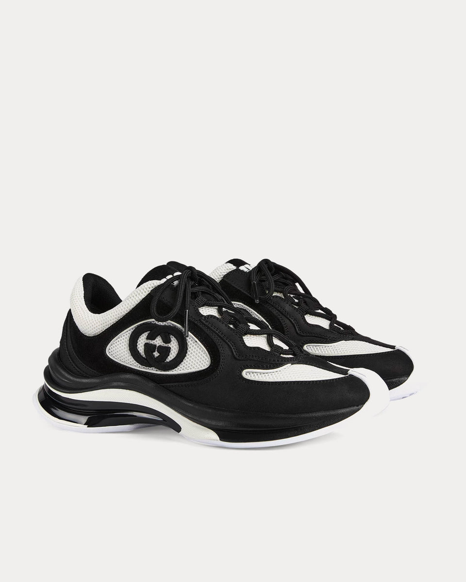 Gucci Run GG Suede Black / White Low Top Sneakers - Sneak in Peace