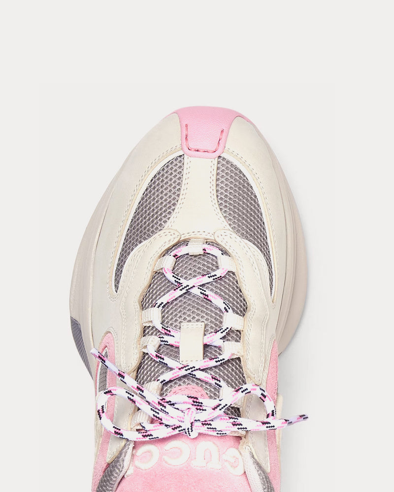 Gucci Run GG Suede Ivory / Pink Low Top Sneakers - 4