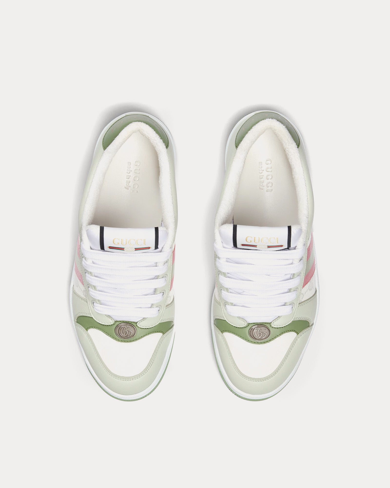 Gucci Screener with Web, Original GG Canvas & Leather Green Low Top Sneakers - 2