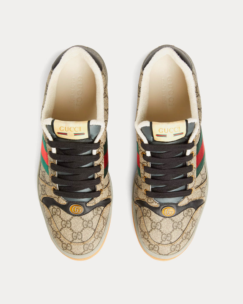 Gucci Screener with GG Supreme Canvas Beige / Ebony Low Top Sneakers - 2