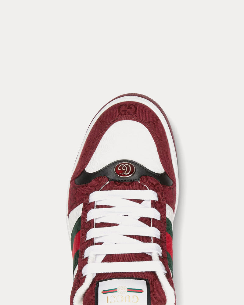 Gucci Screener with Rosso Ancora GG Canvas & Web Red / White Low Top Sneakers - 4