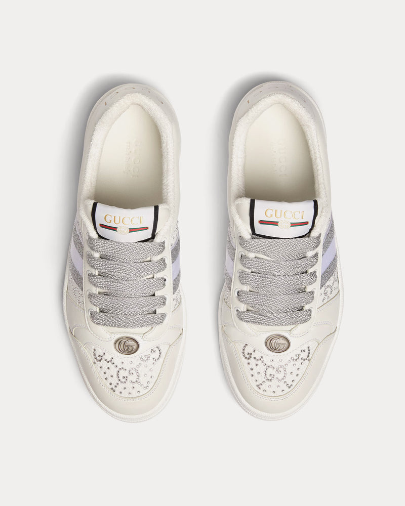 Gucci Screener with GG Crystal Canvas Light Grey / White Low Top Sneakers - 2