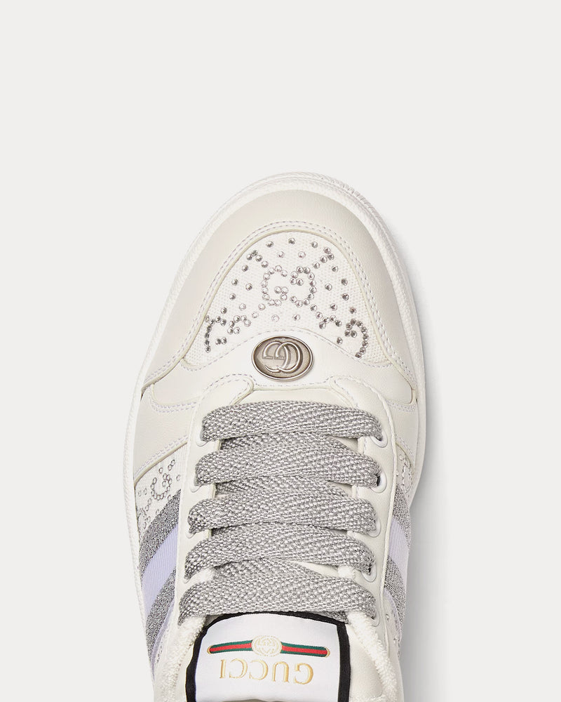 Gucci Screener with GG Crystal Canvas Light Grey / White Low Top Sneakers - 4