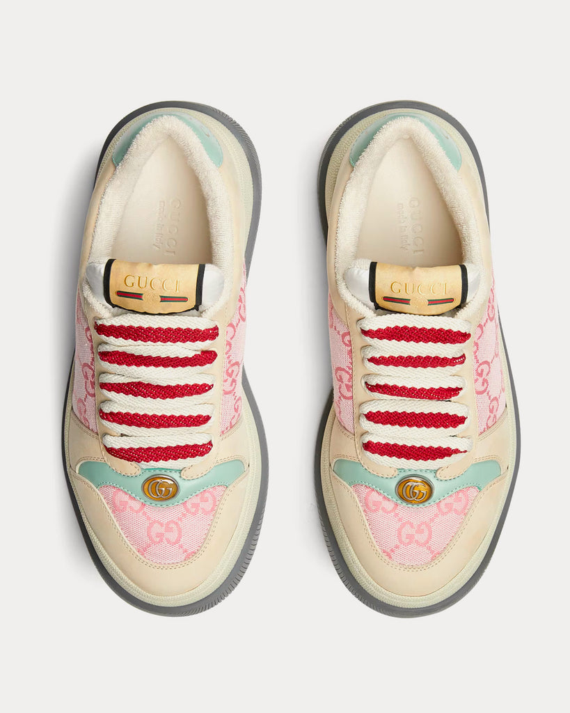 Gucci Run GG Suede Ivory / Pink Low Top Sneakers - Sneak in Peace