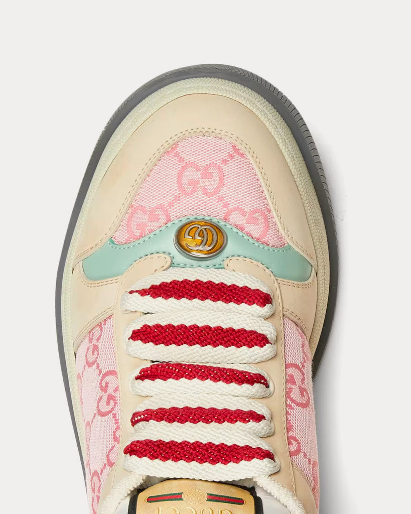 Gucci Run GG Suede Ivory / Pink Low Top Sneakers - Sneak in Peace