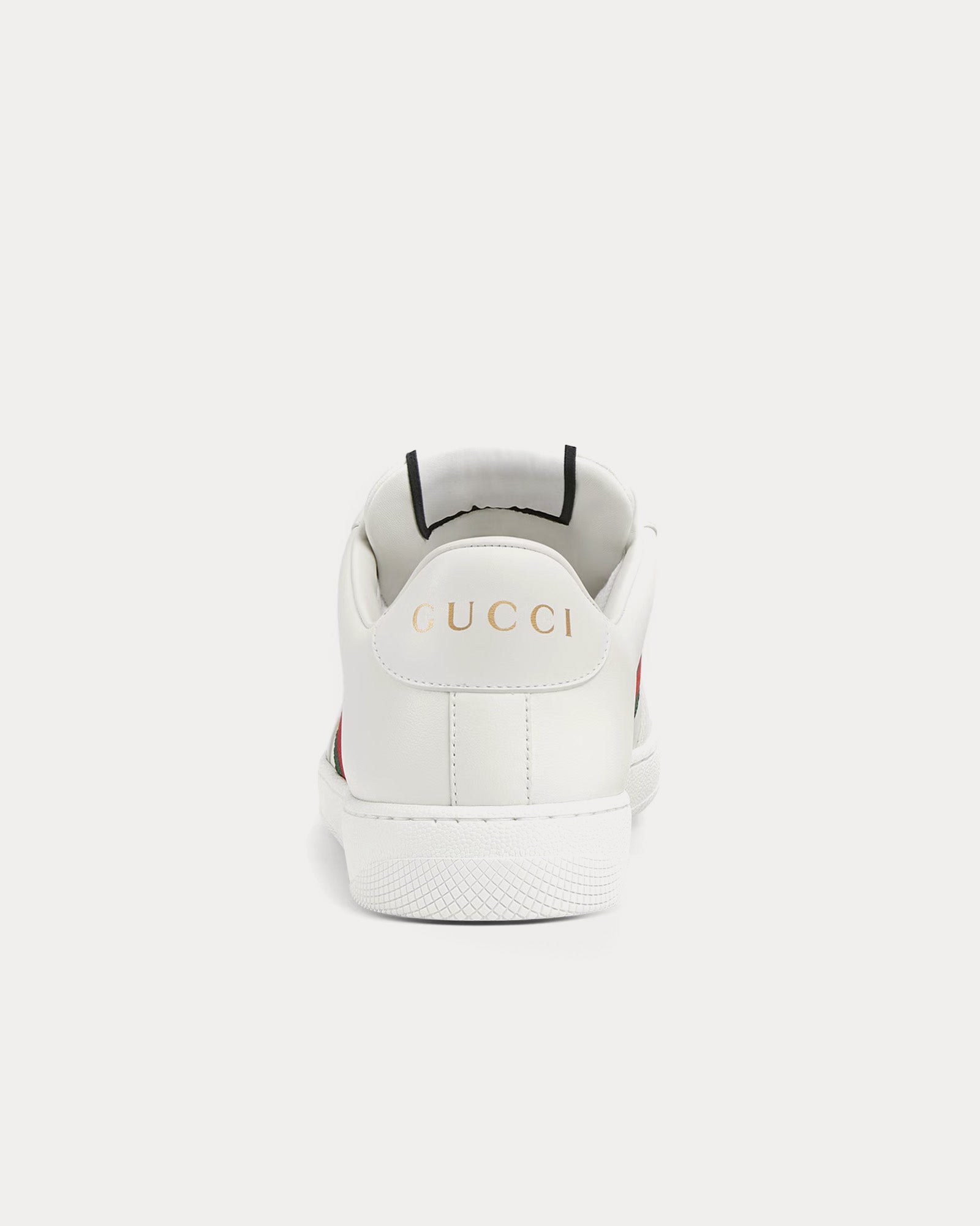 Gucci Screener with Web Leather White Low Top Sneakers - 3