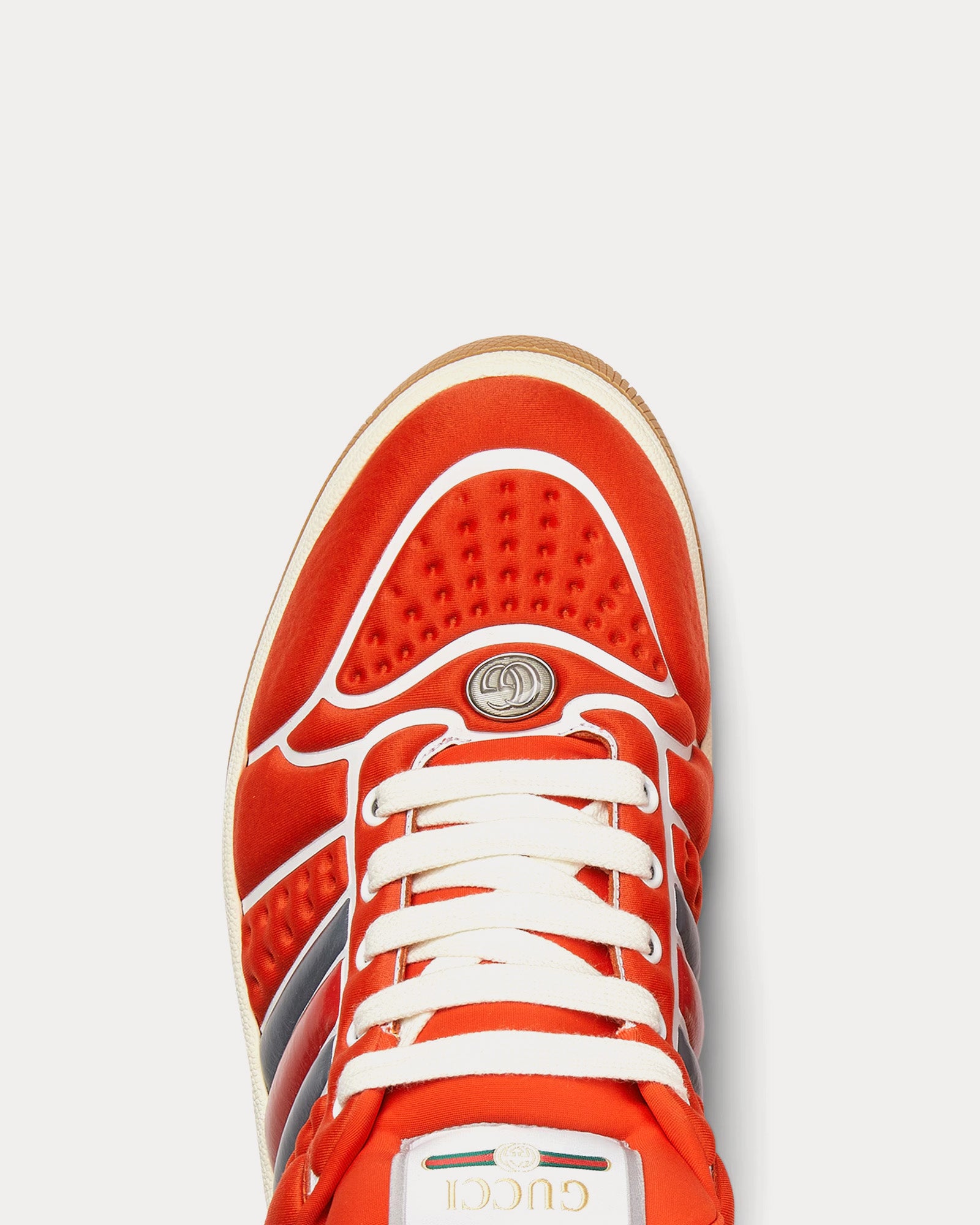 Gucci Screener with Web Neoprene Orange Low Top Sneakers - 4