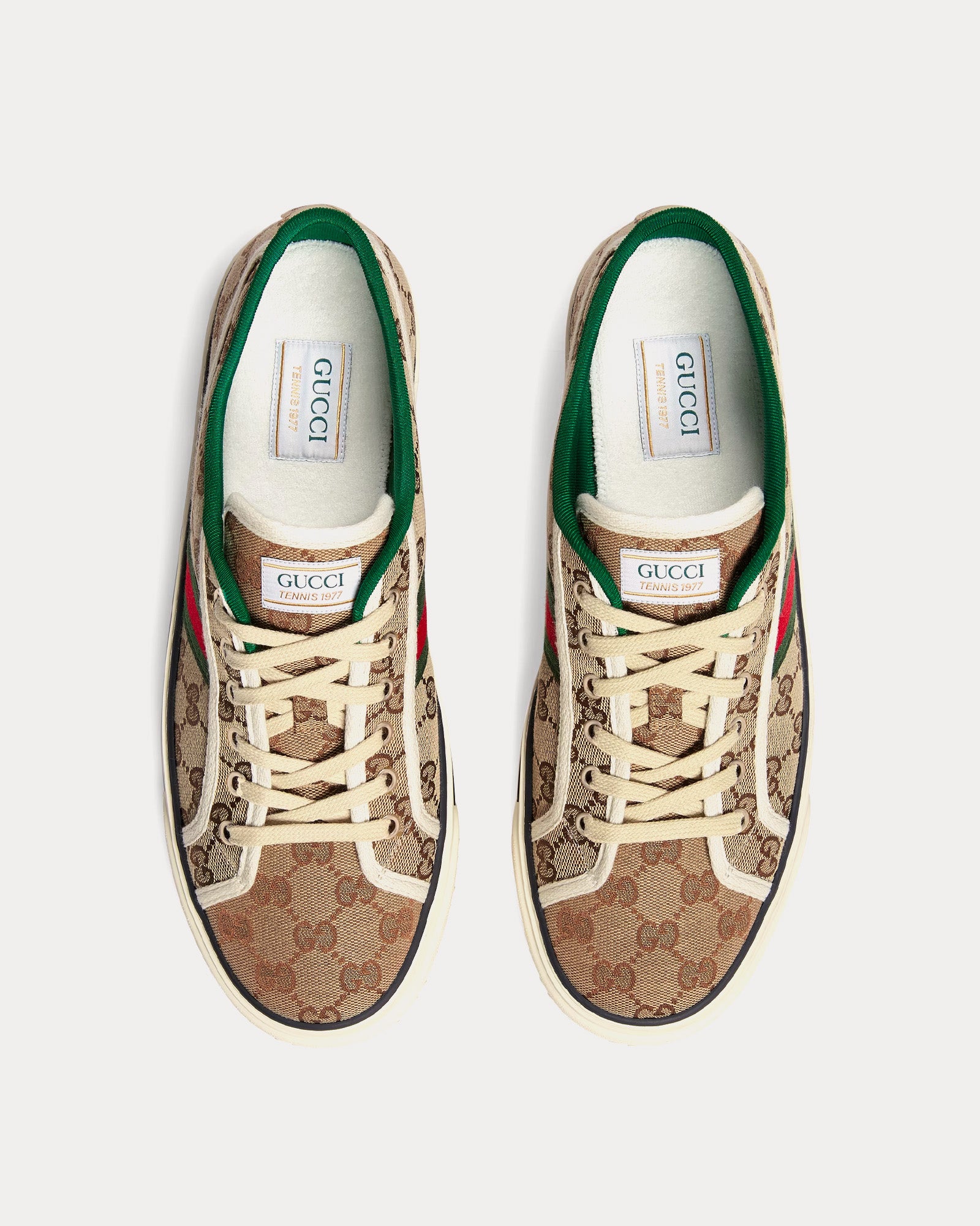 Gucci Tennis 1977 GG Canvas Beige / Ebony Low Top Sneakers - 2