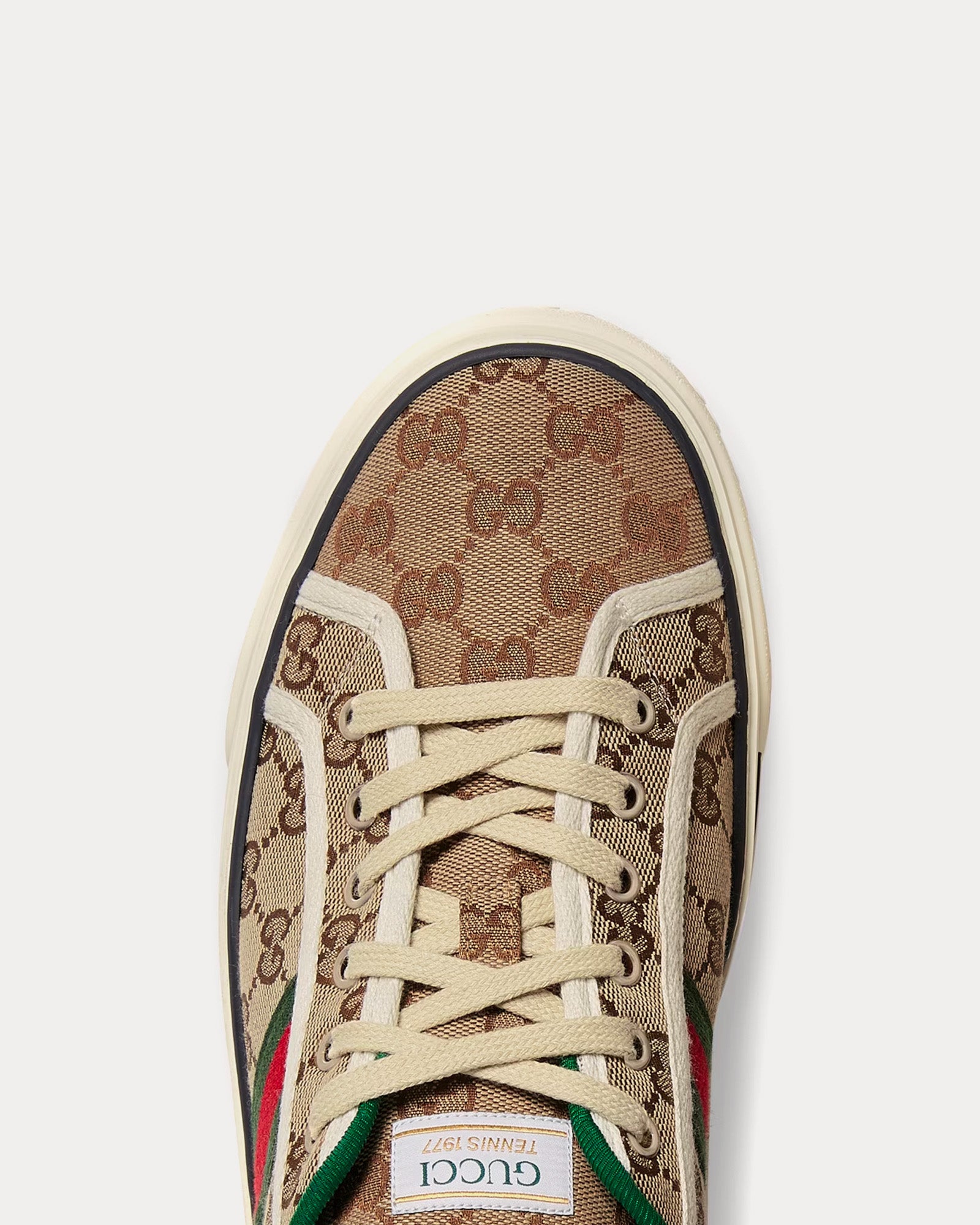 Gucci Tennis 1977 GG Canvas Beige / Ebony Low Top Sneakers - 4