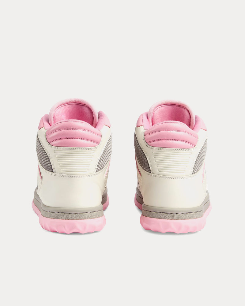 Gucci MAC80 Leather Off White / Pink High Top Sneakers - 4