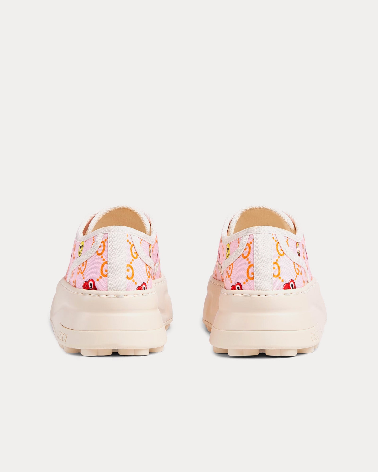 Gucci x Hattie Stewart GG Canvas Pink / Ivory Low Top Sneakers - 4