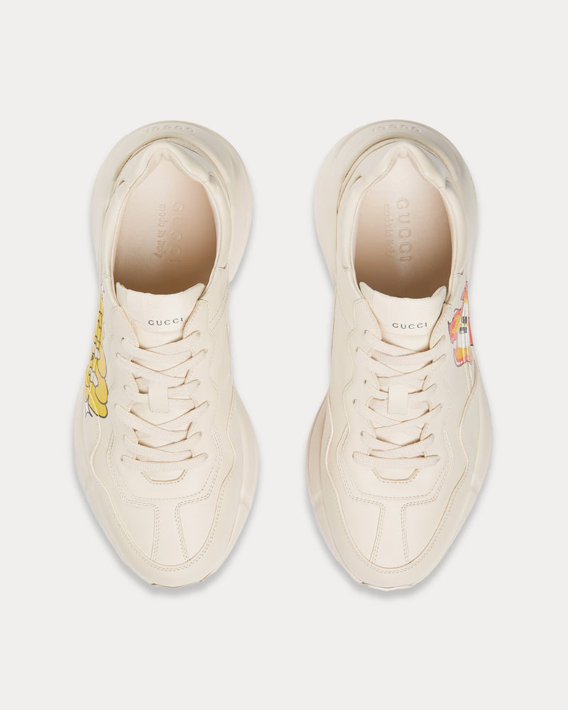 Gucci x Hattie Stewart Rhyton Serigraphy Leather Off White Low Top Sneakers - 2