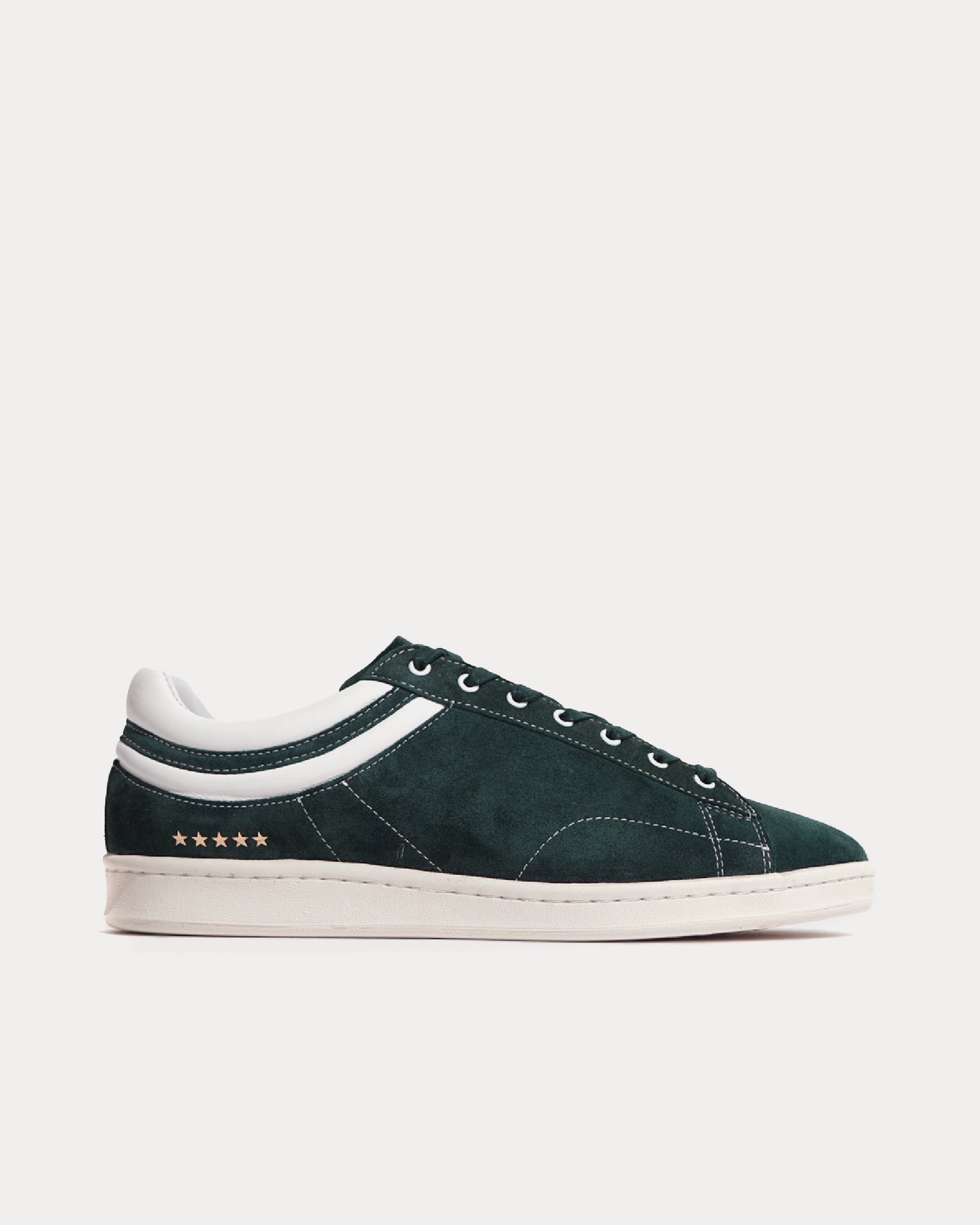 Helms Paris Flying Ace Suede Green / White Low Top Sneakers - 1