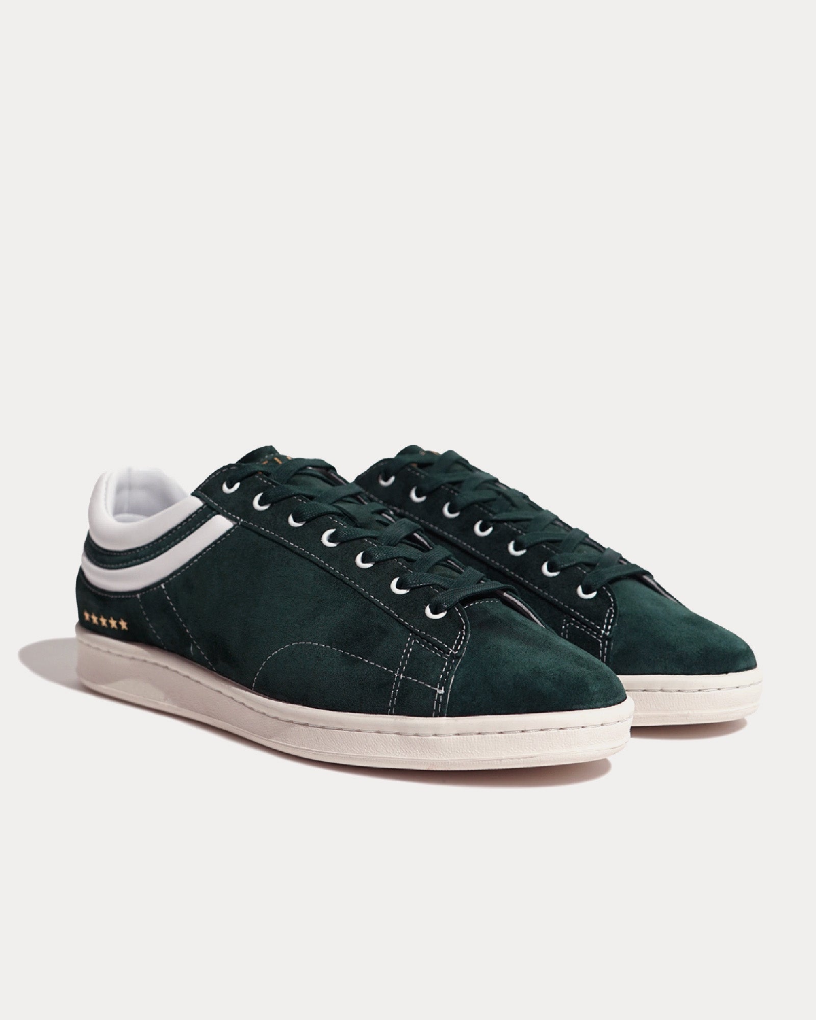 Helms Paris Flying Ace Suede Green / White Low Top Sneakers - 2