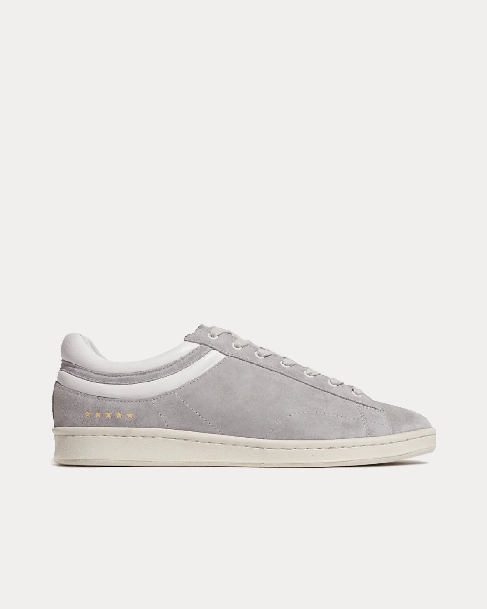 Helms Paris Flying Ace Suede Grey / White Low Top Sneakers - 1